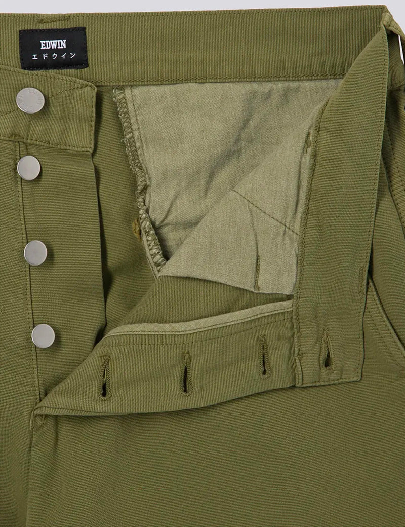 Edwin 45 Combat Pant - Military Green, Garment Dyed