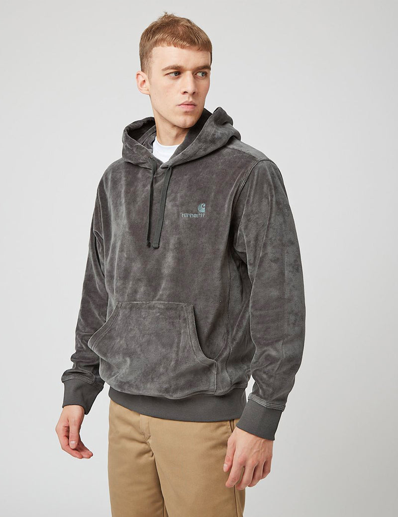 Carhartt-WIP United Script Hooded Sweatshirt - Slate Green