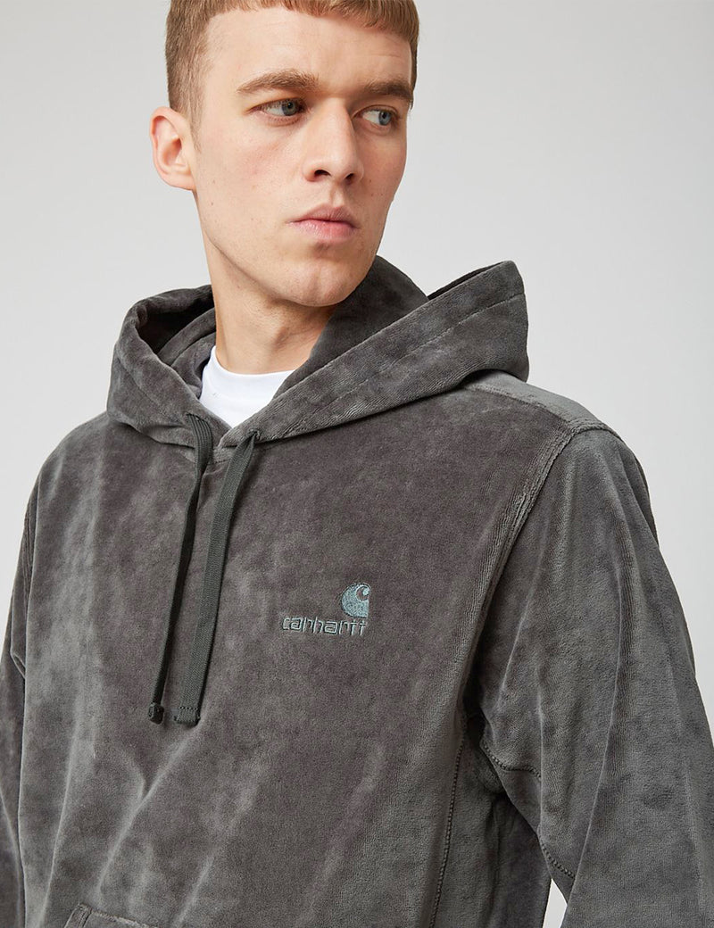 Carhartt-WIP United Script Hooded Sweatshirt - Slate Green