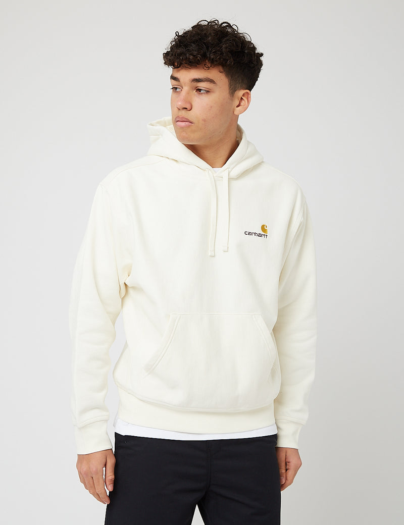 Carhartt-WIP Hooded American Script Sweatshirt - Wax