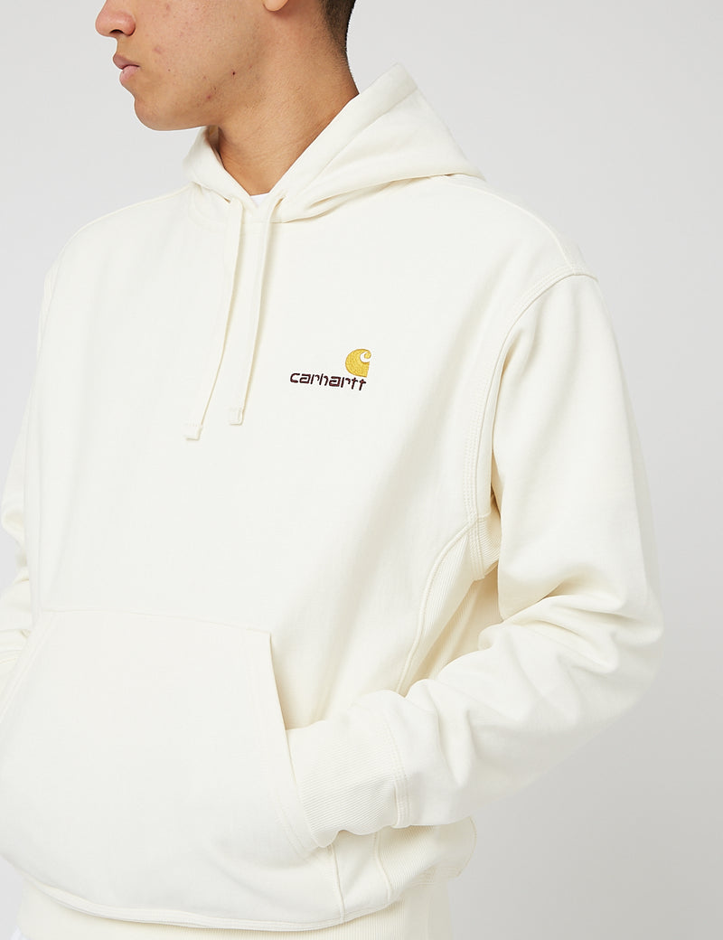 Carhartt-WIP Hooded American Script Sweatshirt - Wax