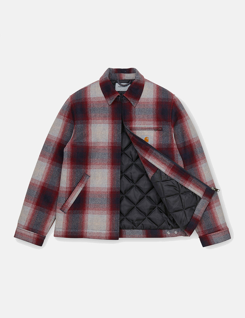 Carhartt-WIP Detroit Vermont Jacket (Vermont Check) - Dark Navy/Bordeaux