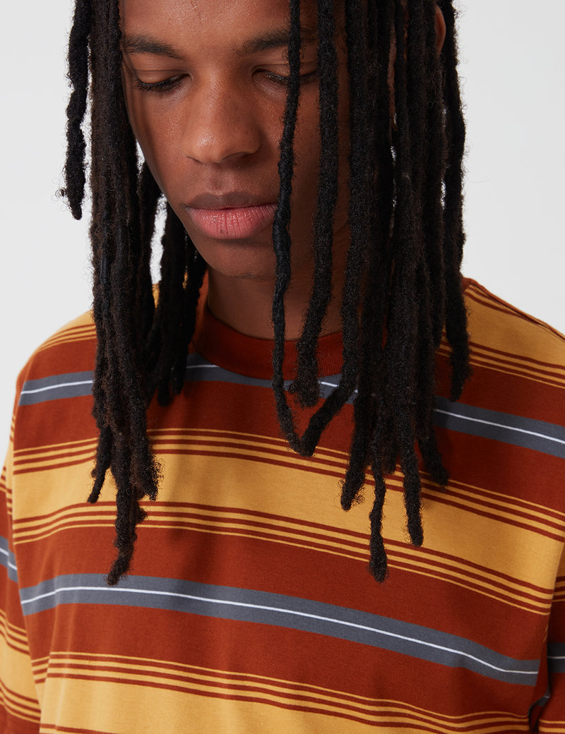 Carhartt-WIP Buren Stripe T-Shirt - Brandy
