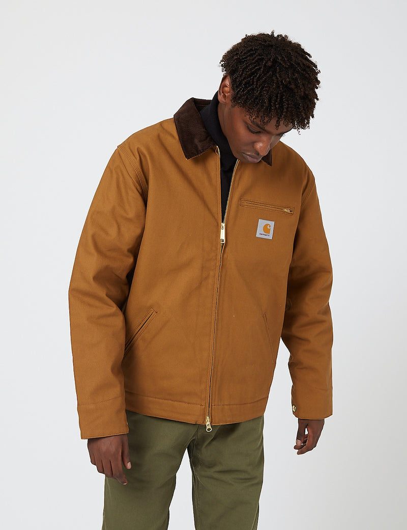 Carhartt-WIP Detroit Jacket (Organic Cotton, 12 oz) - Hamilton Brown rigid