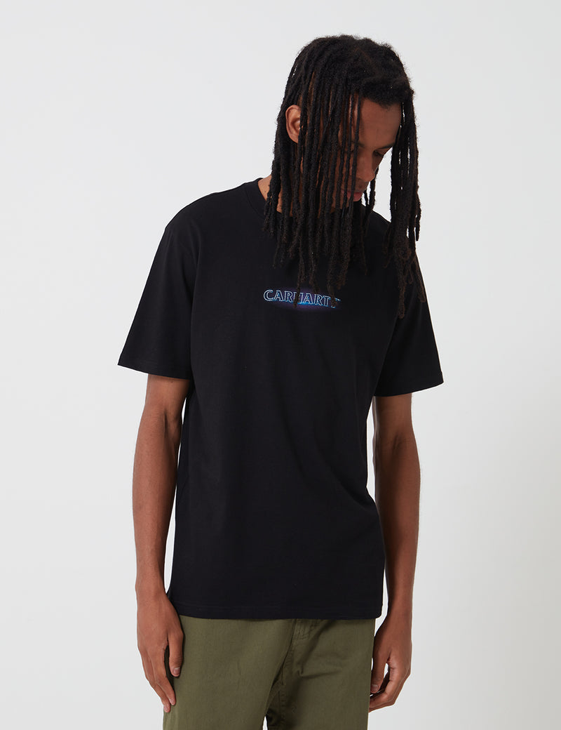 Carhartt-WIP Neon Script T-Shirt - Black