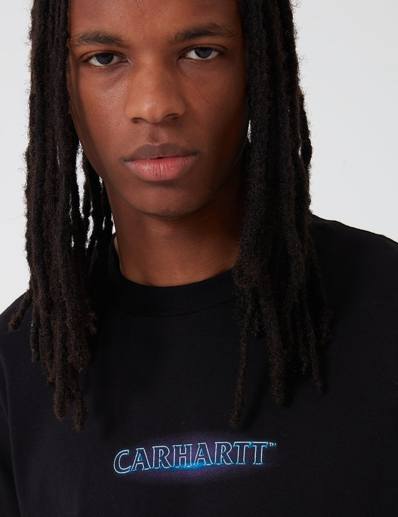 Carhartt-WIP Neon Script T-Shirt - Black