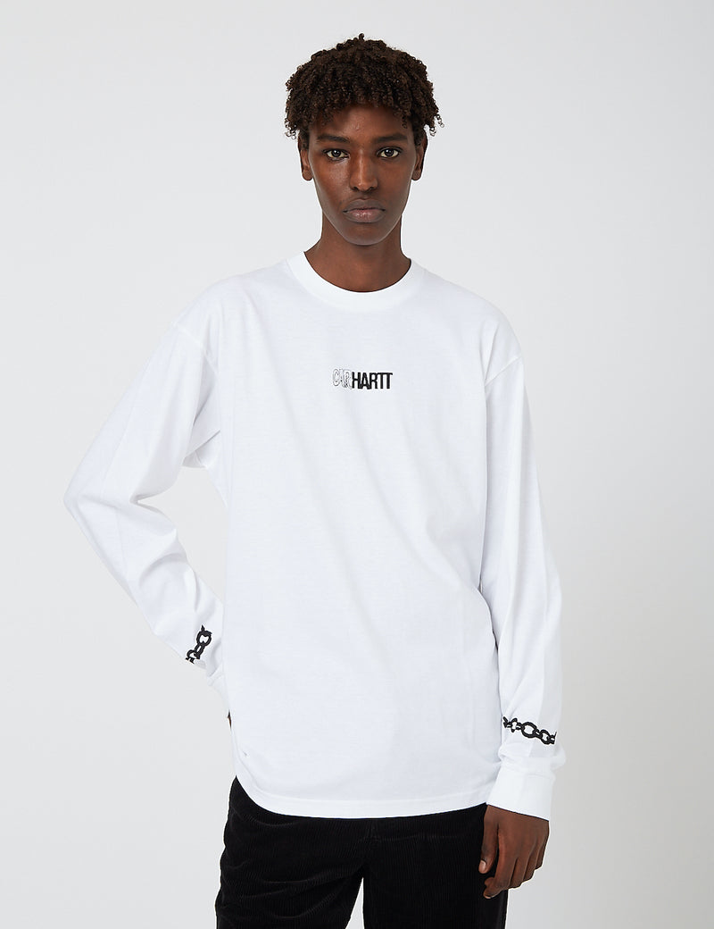 Carhartt-WIP Twisted Truth Long Sleeve T-Shirt - White