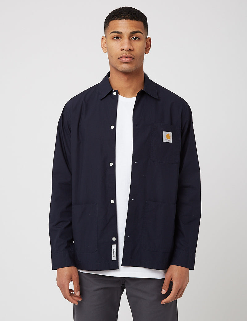 Carhartt-WIP Creek L/S Shirt (Organic Cotton) - Dark Navy Blue