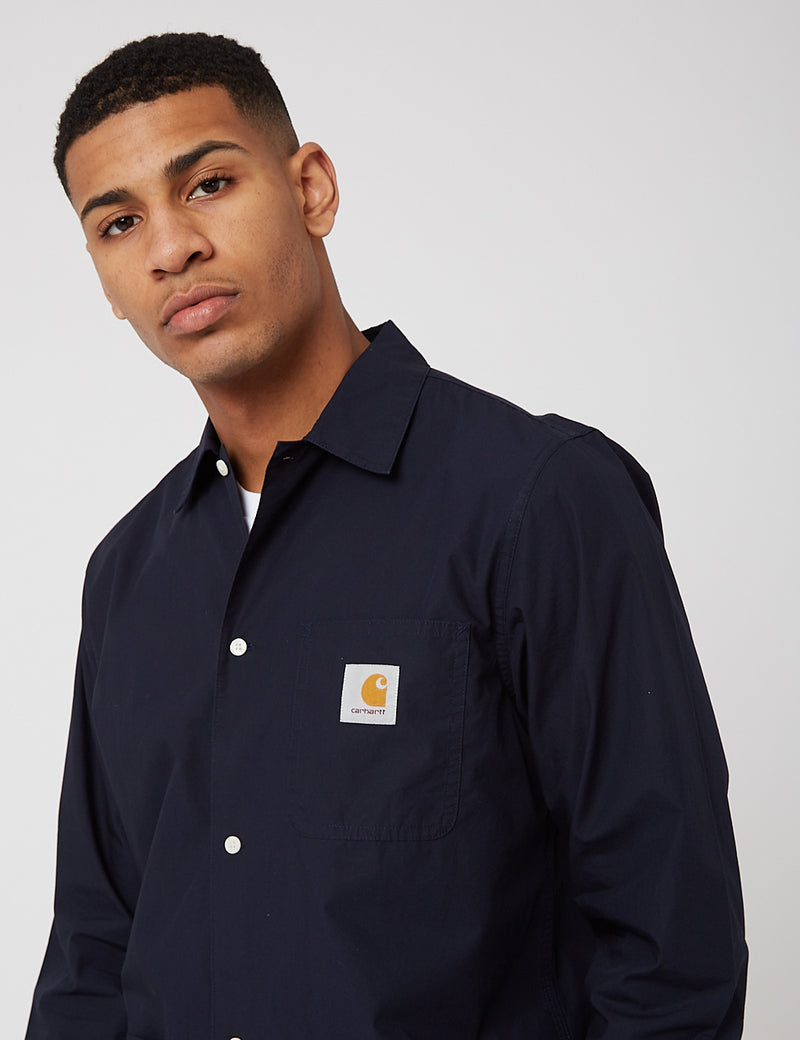 Carhartt-WIP Creek L/S Shirt (Organic Cotton) - Dark Navy Blue