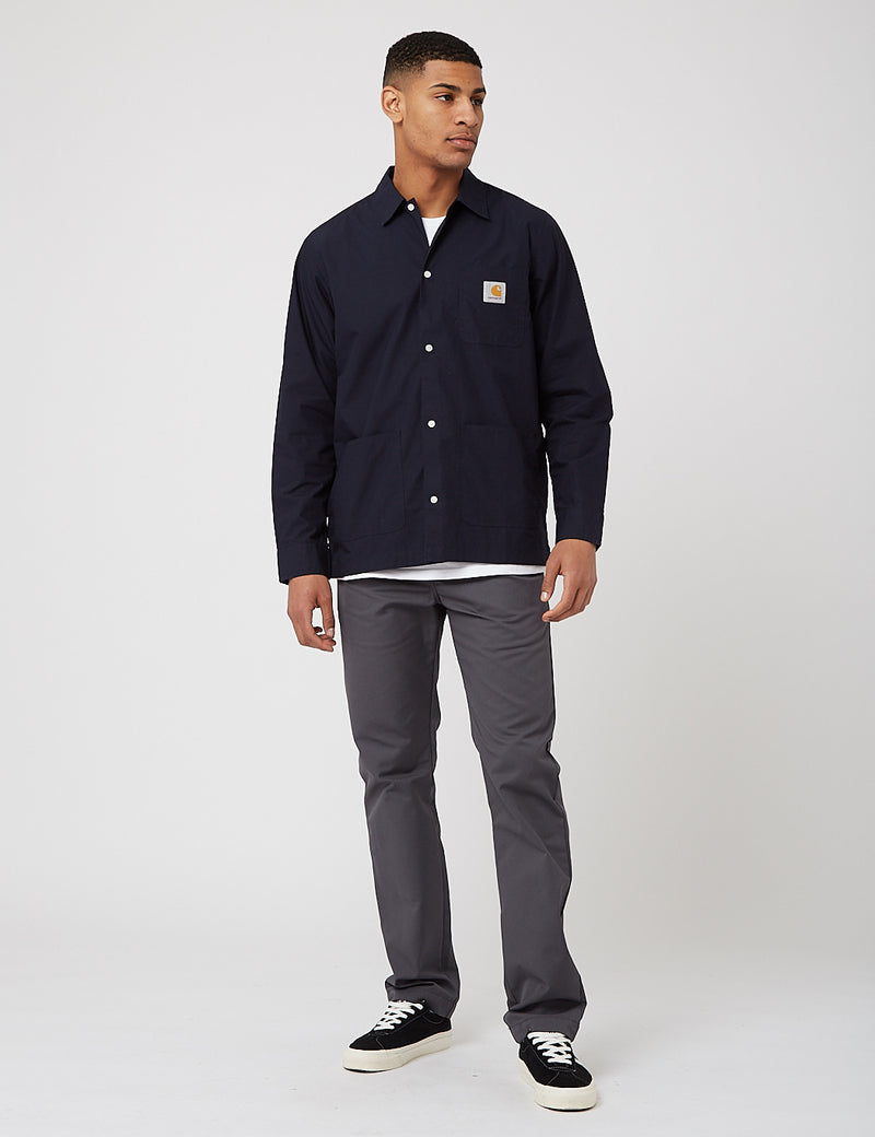 Carhartt-WIP Creek L/S Shirt (Organic Cotton) - Dark Navy Blue