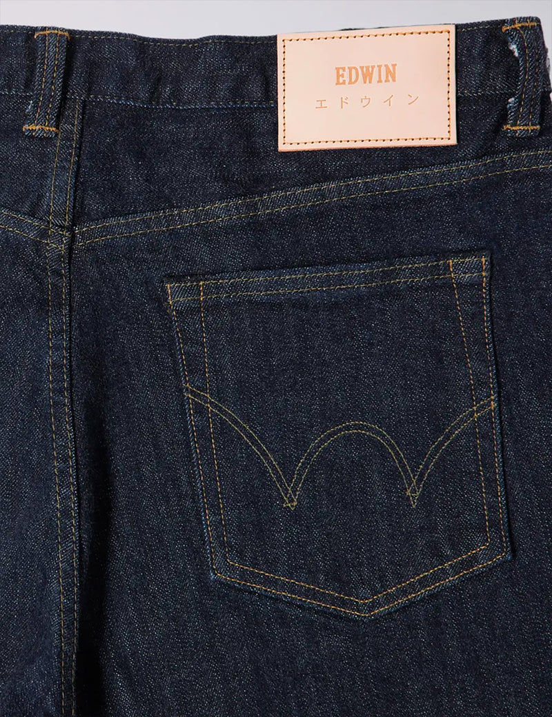 Edwin Regular Tapered Jeans (Nihon Menpu Denim) - Blue, Rinsed
