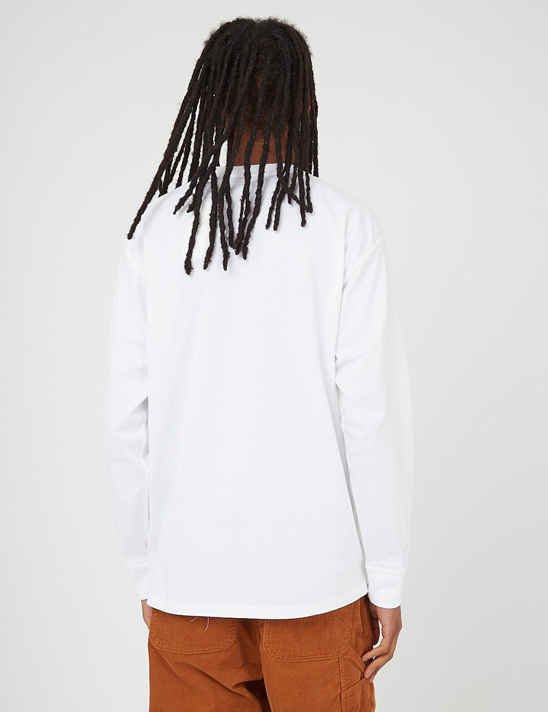 Carhartt-WIP American Script Long Sleeve T-Shirt - White