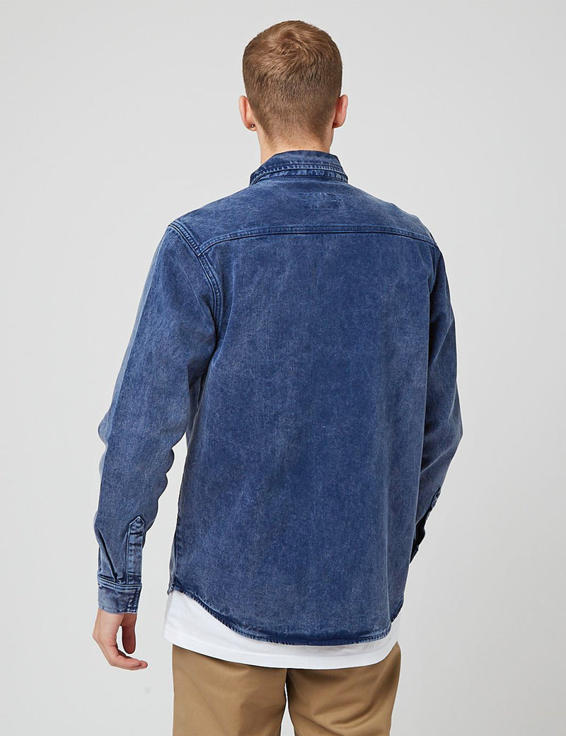 Carhartt-WIP Salinac Denim Overshirt (Worn Washed) - Space Blue