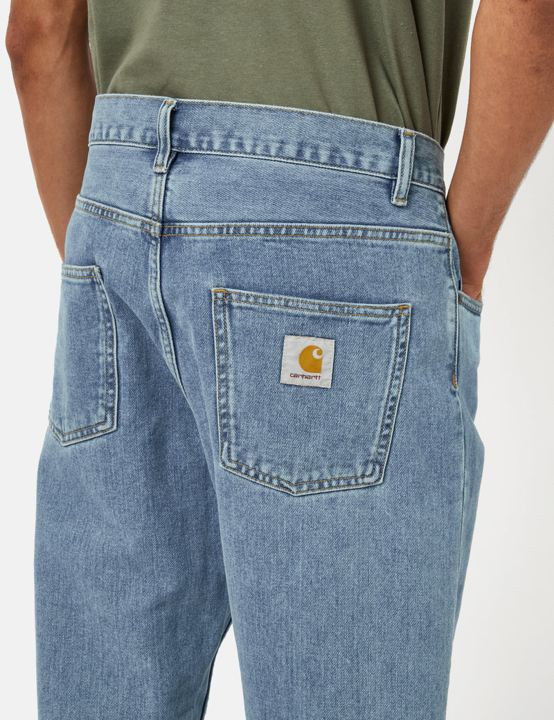 Carhartt-WIP Newel Pant (Relaxed, Stone Bleached) - Blue