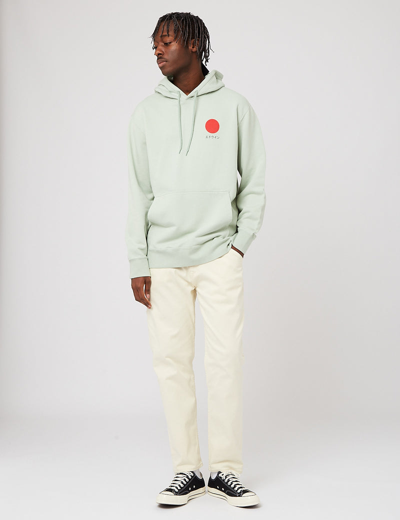 Edwin Japanese Sun Hooded Sweatshirt - Frosty Green