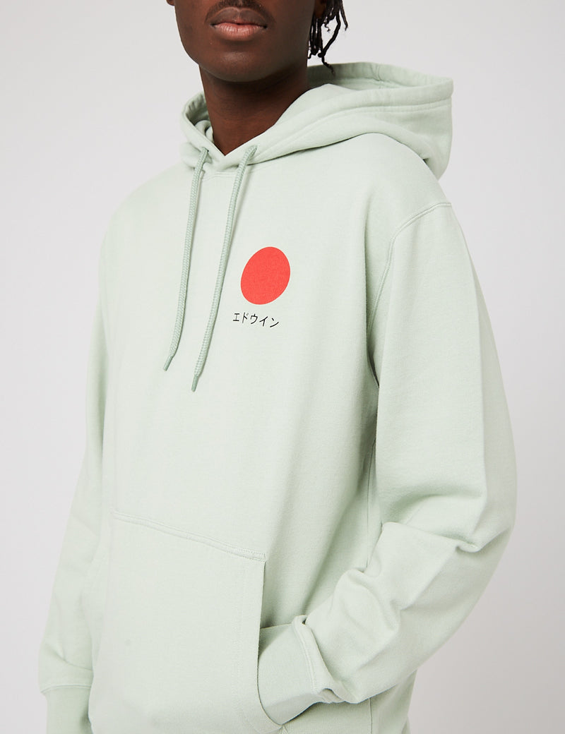 Edwin Japanese Sun Hooded Sweatshirt - Frosty Green