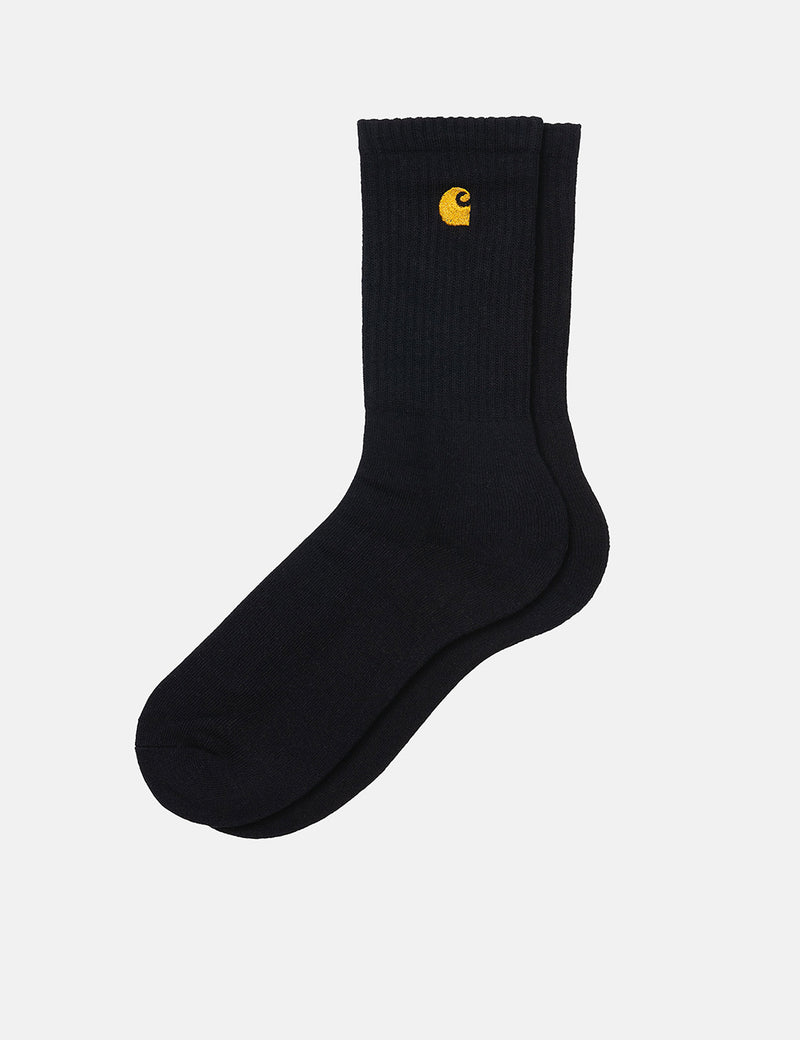 Carhartt-WIP Chase Socks - Black/Gold