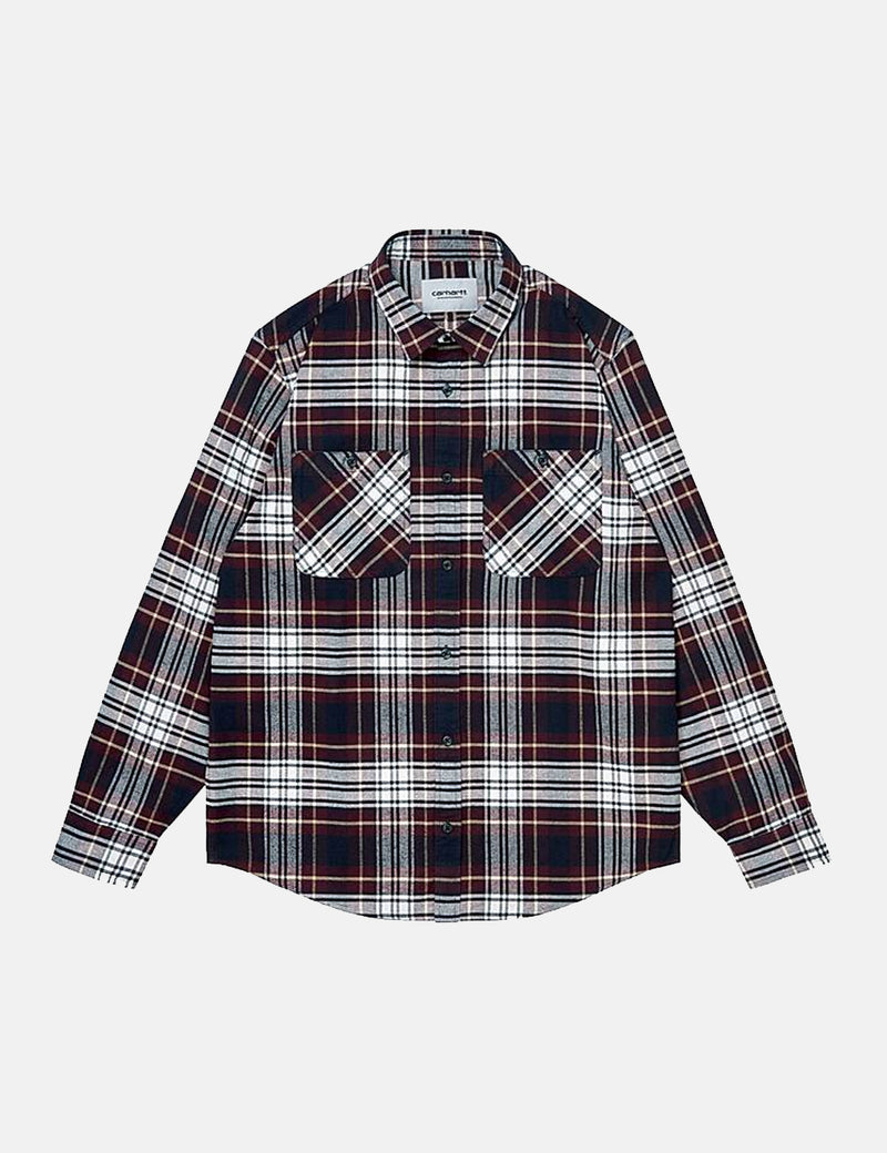 Carhartt-WIP Dunbar Check Shirt - Wine