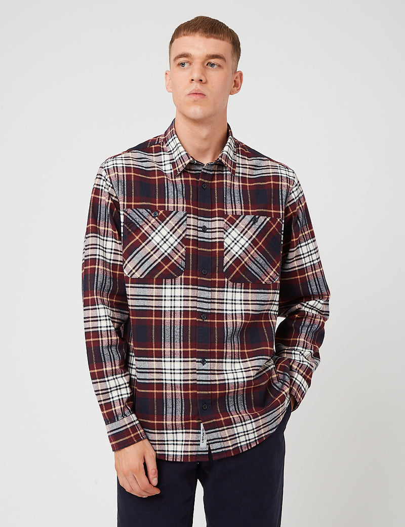 Carhartt-WIP Dunbar Check Shirt - Wine