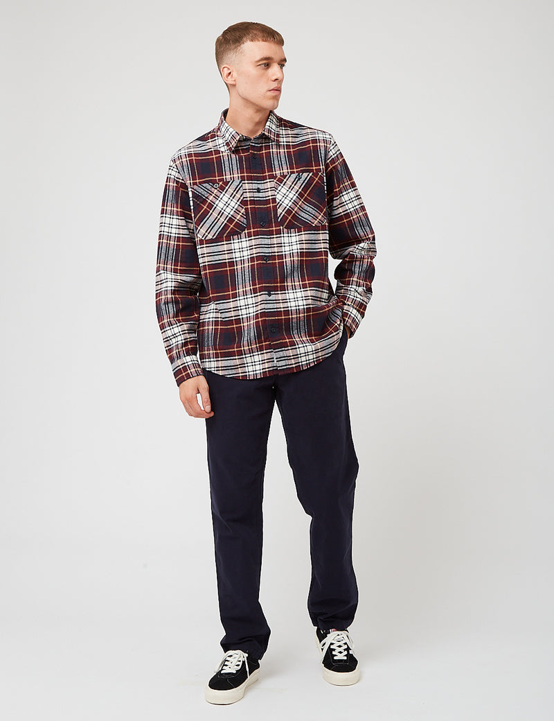 Carhartt-WIP Dunbar Check Shirt - Wine