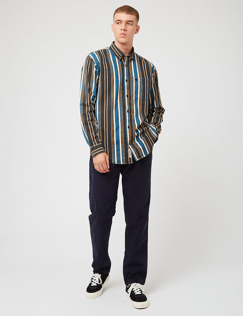 Carhartt-WIP Maynard Stripe Shirt - Indican/Black