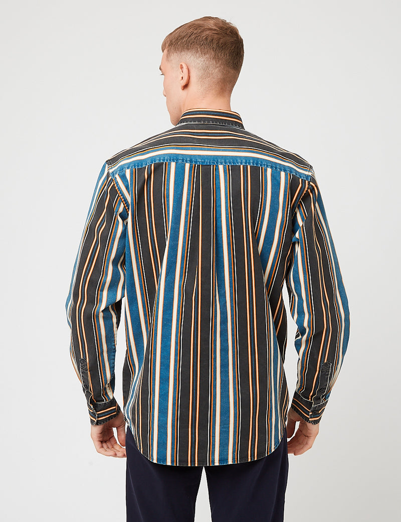 Carhartt-WIP Maynard Stripe Shirt - Indican/Black