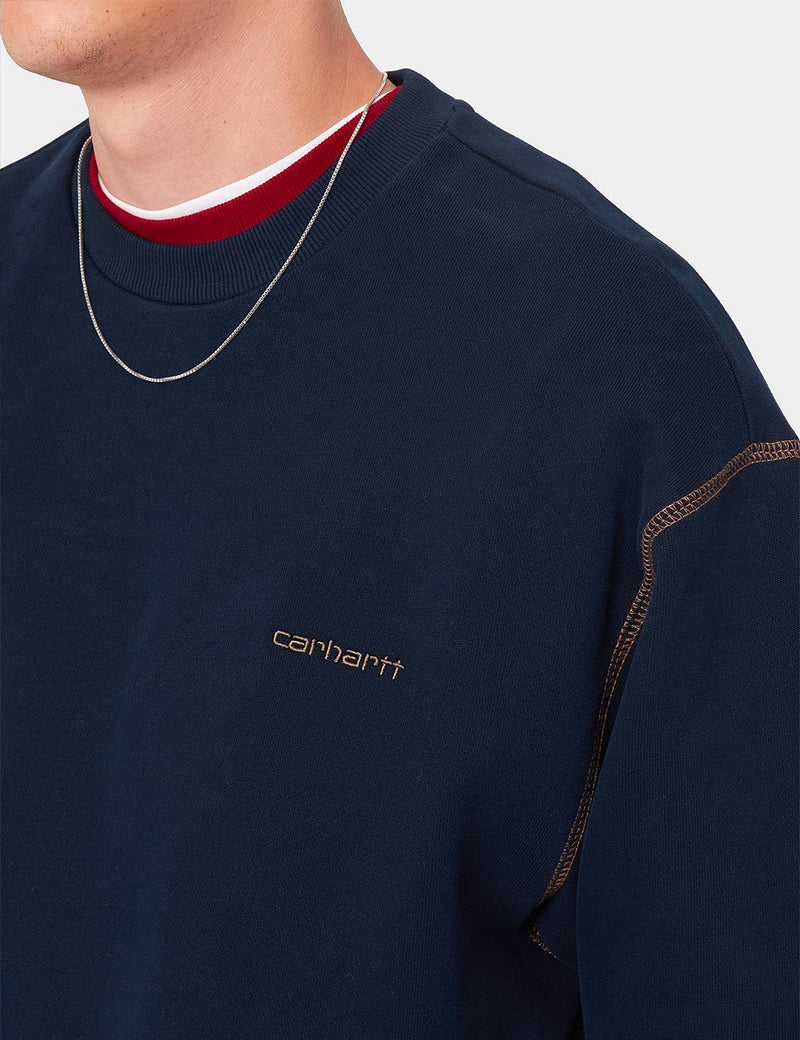 Carhartt-WIP Nazka Sweatshirt - Astro Blue/Hamilton Brown
