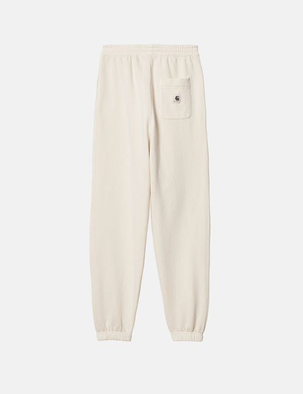 Womens Carhartt-WIP Nelson Sweat Pant - Natural
