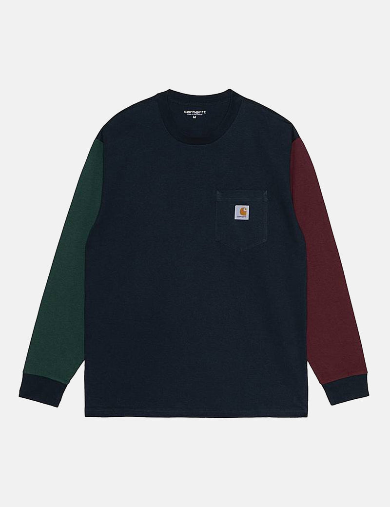 Carhartt-WIP Triple Pocket Long Sleeve T-Shirt - Astro/Frasier/Jam