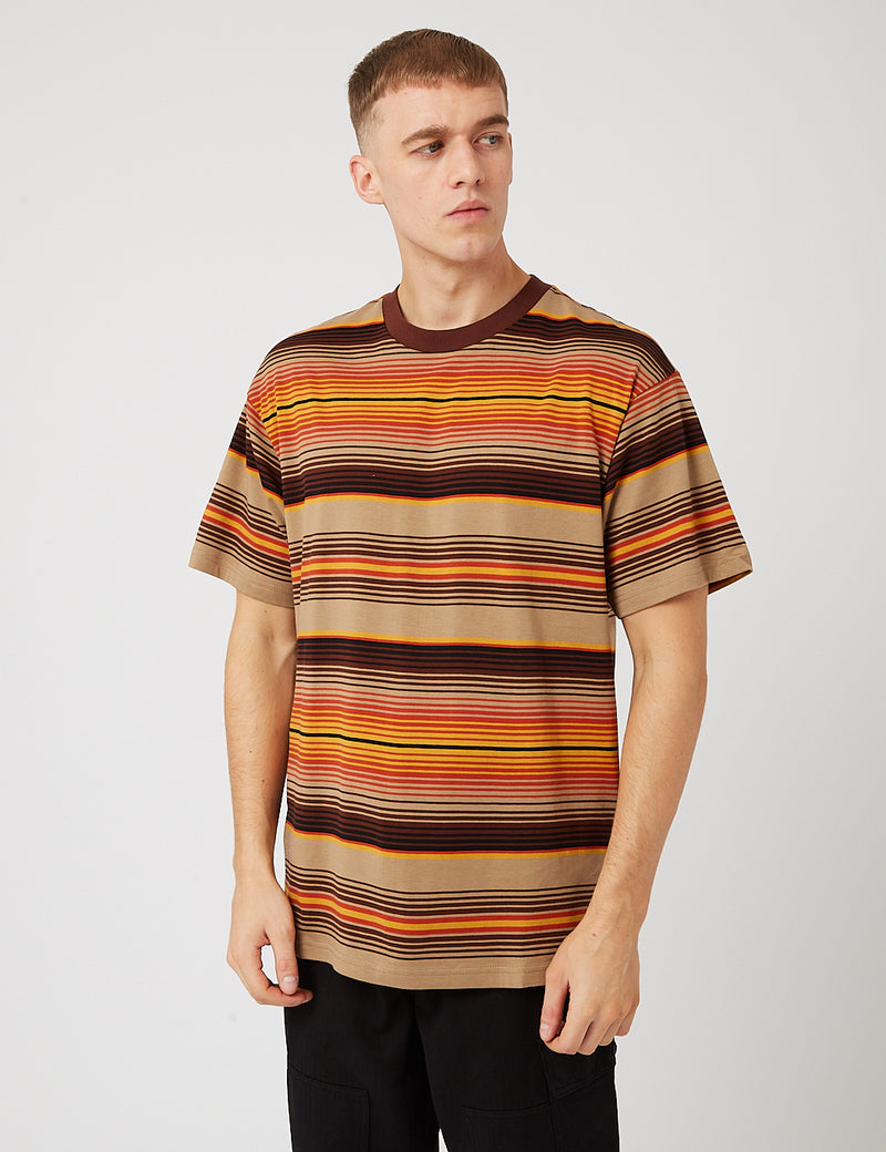 Carhartt-WIP Tuscon Stripe T-Shirt - Offroad Brown