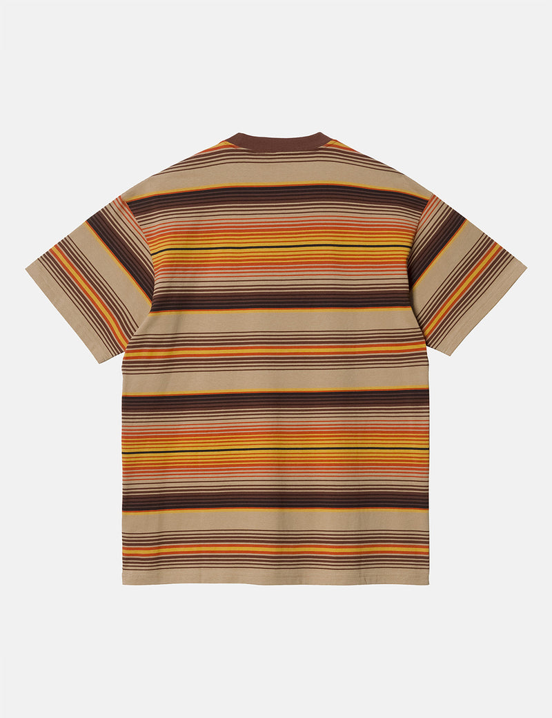 Carhartt-WIP Tuscon Stripe T-Shirt - Offroad Brown