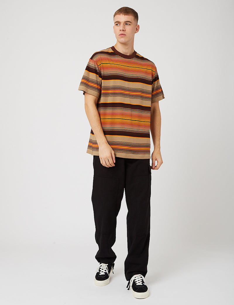 Carhartt-WIP Tuscon Stripe T-Shirt - Offroad Brown