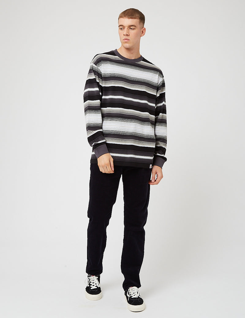 Carhartt-WIP Tuscon Long Sleeve Stripe T-Shirt - Blacksmith