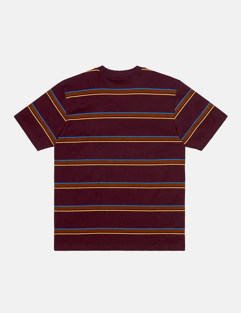 Carhartt-WIP Kent Stripe T-Shirt - Wine