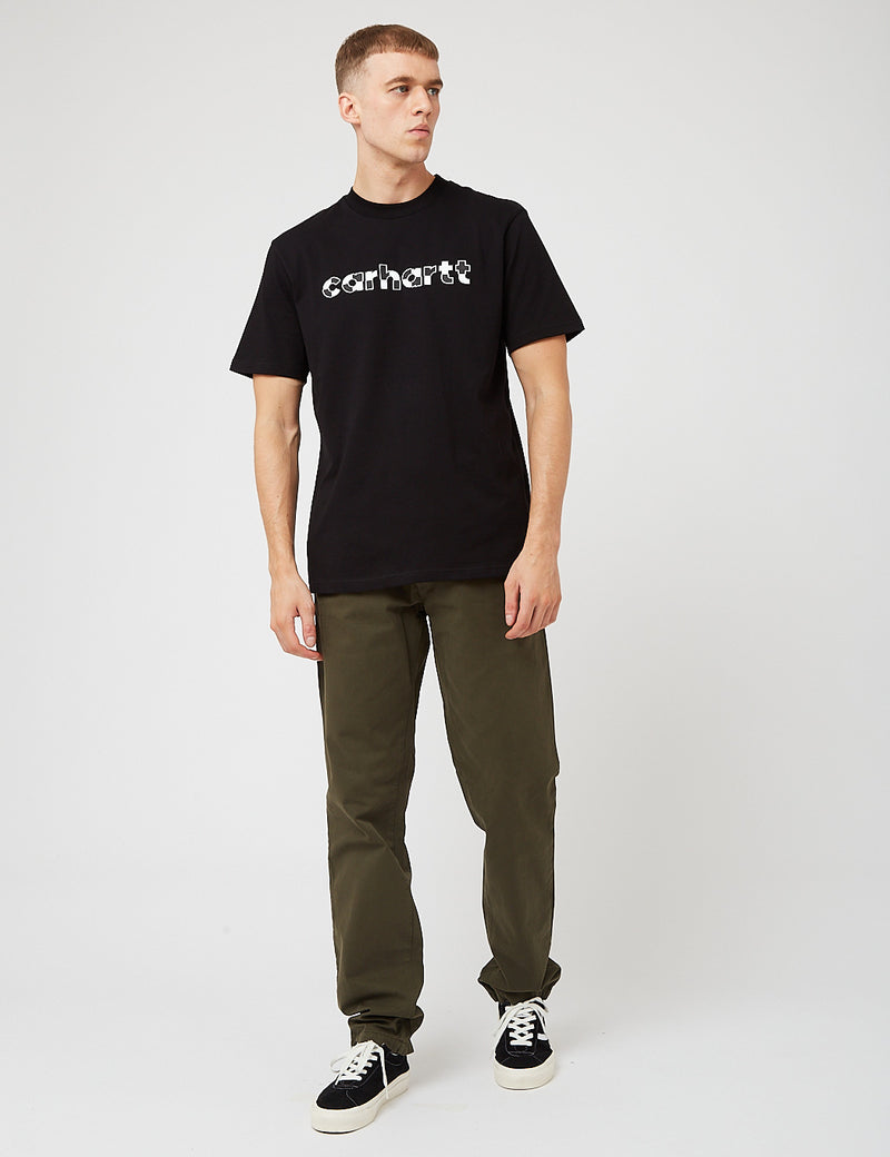 Carhartt-WIP Range Script T-Shirt - Black