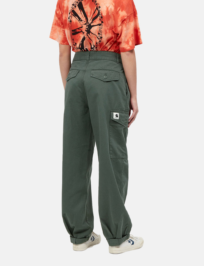 Womens Carhartt-WIP Collins Pant - Hemlock Green I URBAN EXCESS 