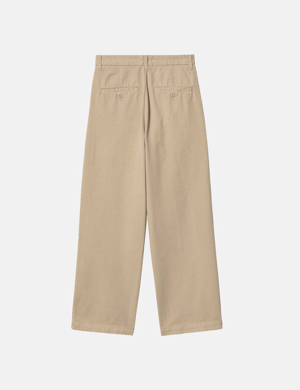 Womens Carhartt-WIP Cara Pant - Wall Ecru