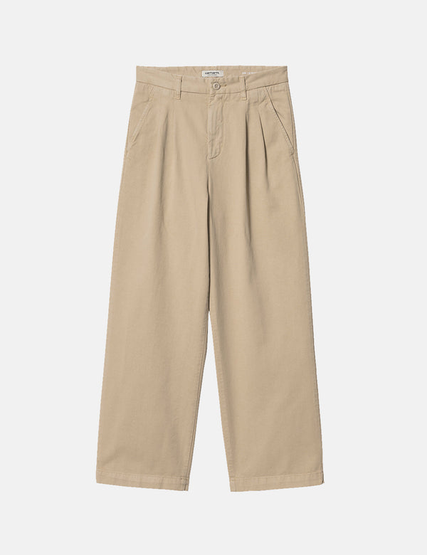 Womens Carhartt-WIP Cara Pant - Wall Ecru