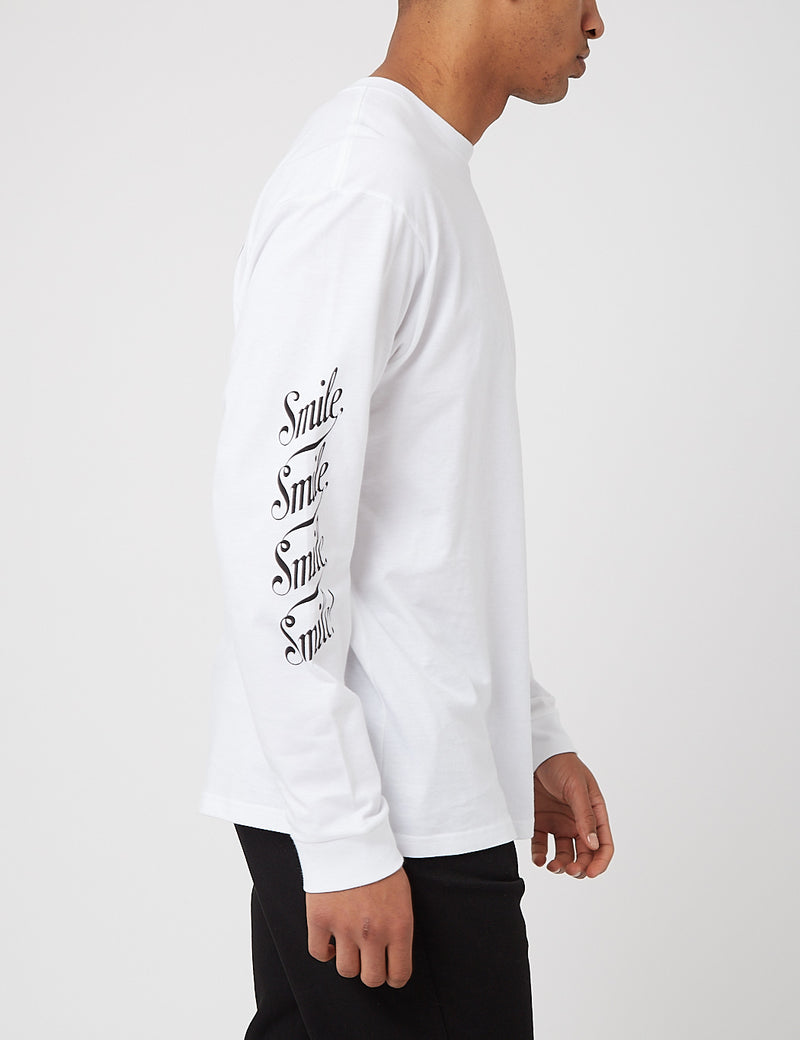 Carhartt-WIP Smile Long Sleeve T-Shirt - White