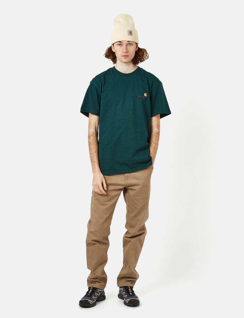 Carhartt-WIP American Script T-Shirt (Organic) - Botanic Green