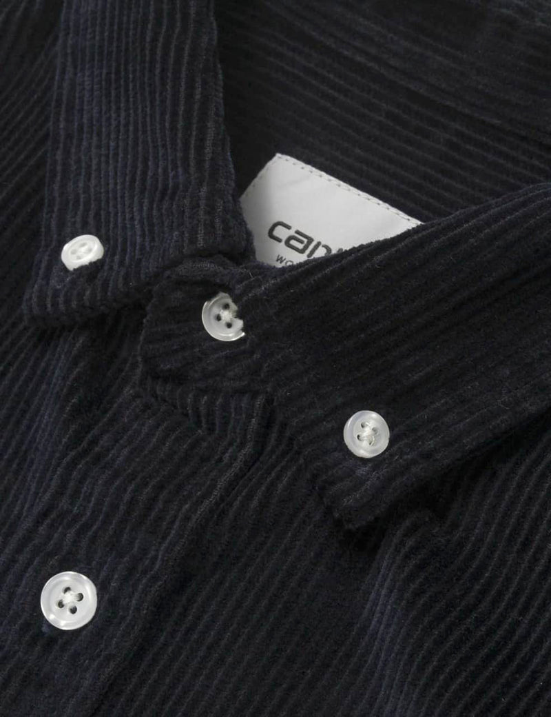 Carhartt WIP Madison Cord Shirt - Dark Navy Blue/Wax