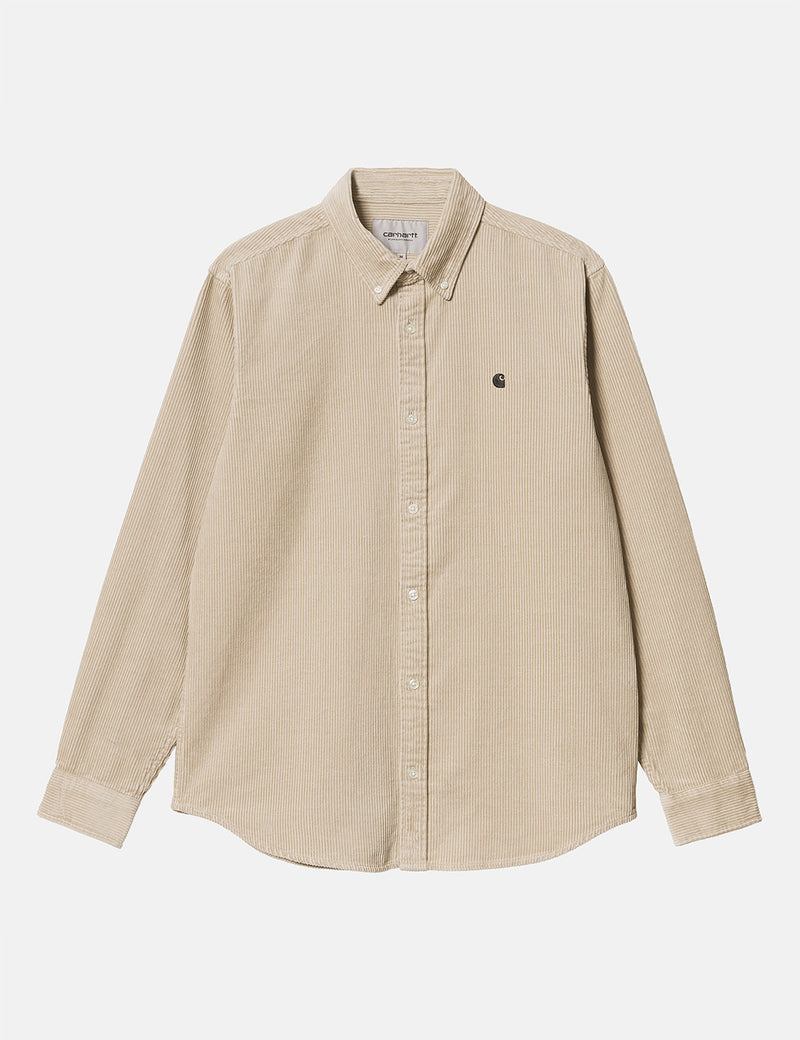 Carhartt WIP Madison Cord Shirt - Wall/Black