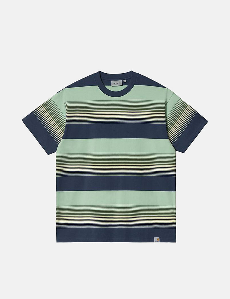 Carhartt-WIP Hanmore T-Shirt - Hanmore Stripe/Blue