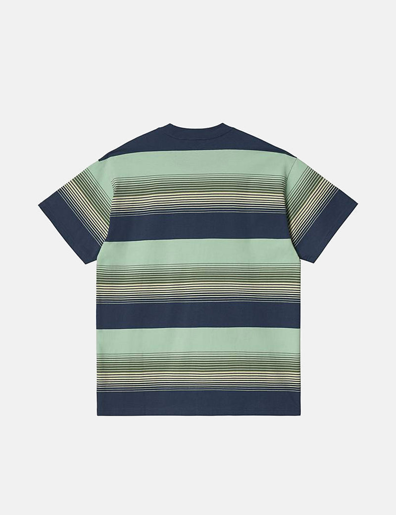 Carhartt-WIP Hanmore T-Shirt - Hanmore Stripe/Blue