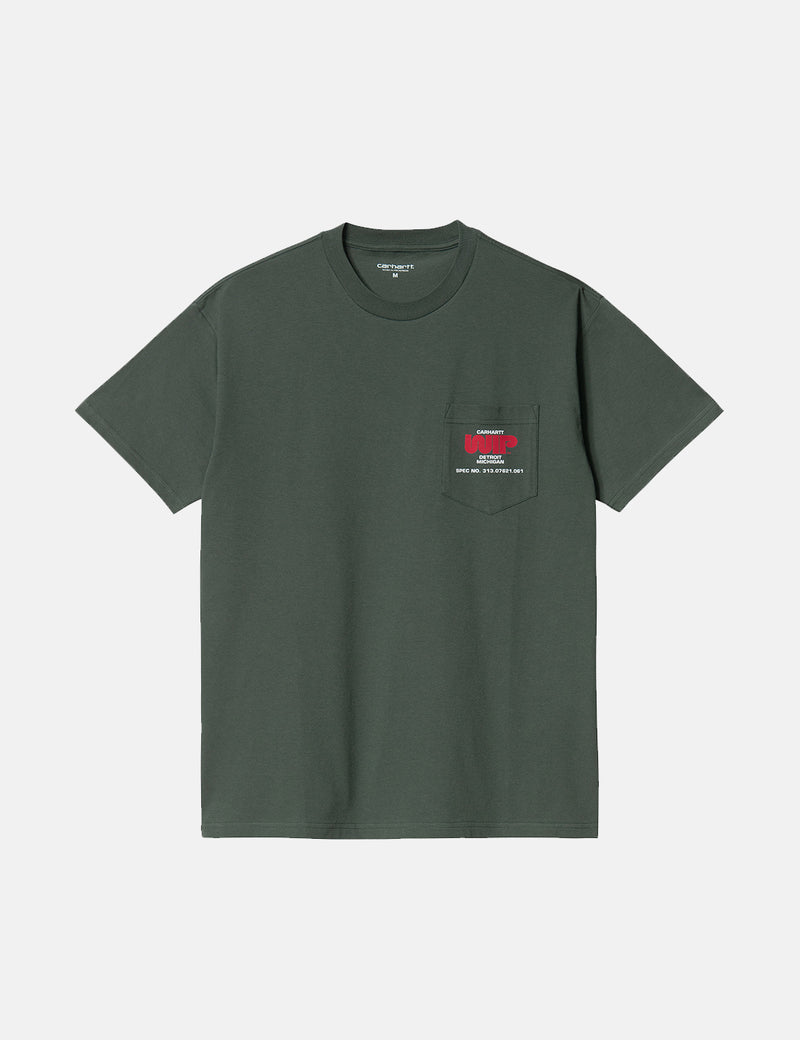 Carhartt-WIP Worm Logo Pocket T-Shirt - Hemlock Green