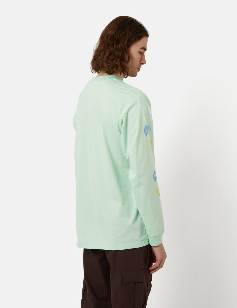 Carhartt-WIP Cube Long Sleeve T-Shirt - Pale Spearmint
