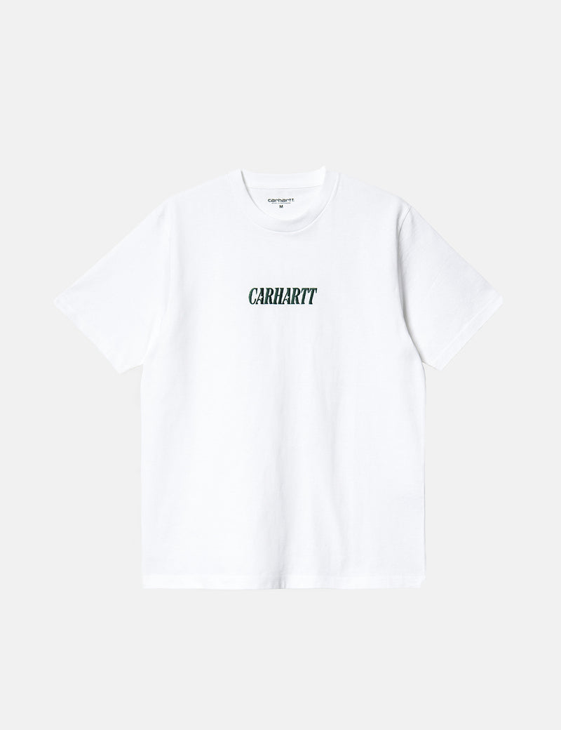Carhartt-WIP Multi Star Script T-Shirt - White/Hedge Green