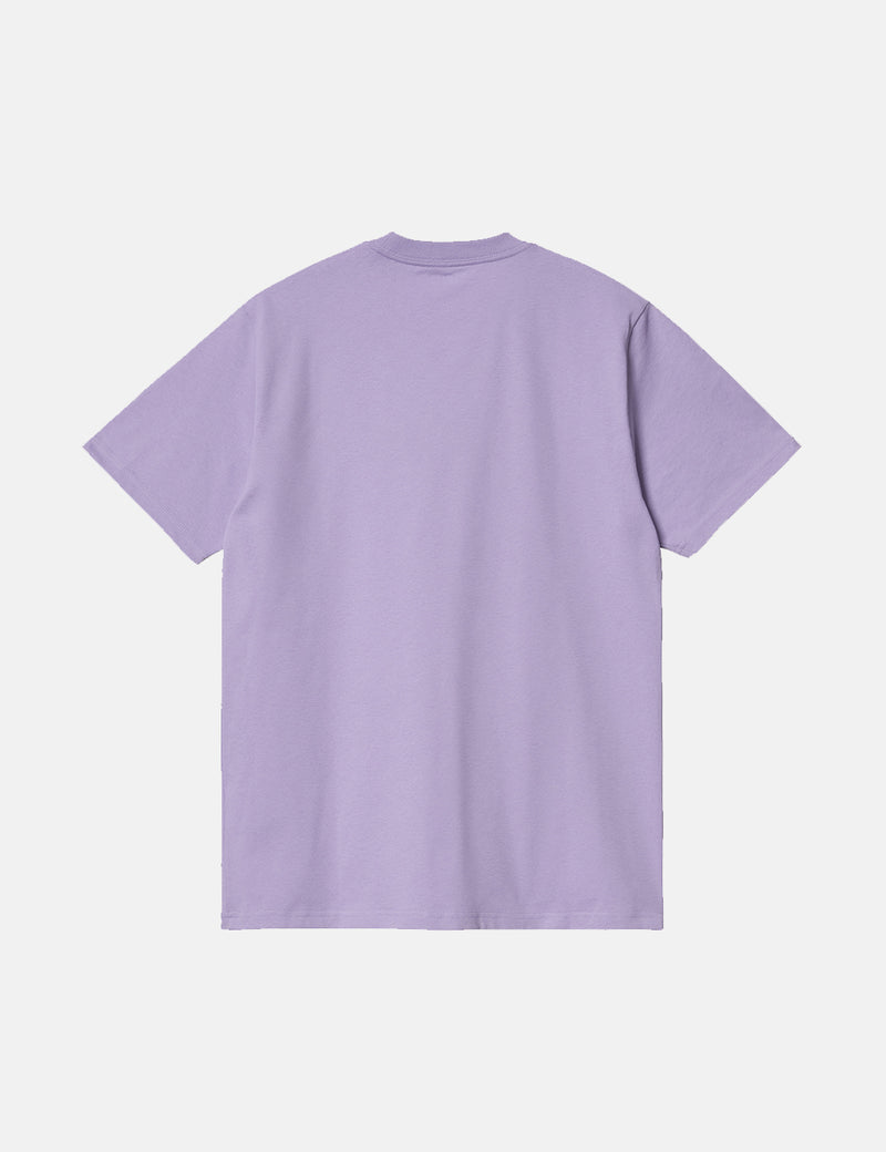 Carhartt-WIP Multi Star Script T-Shirt - Soft Lavender/Mizar Blue