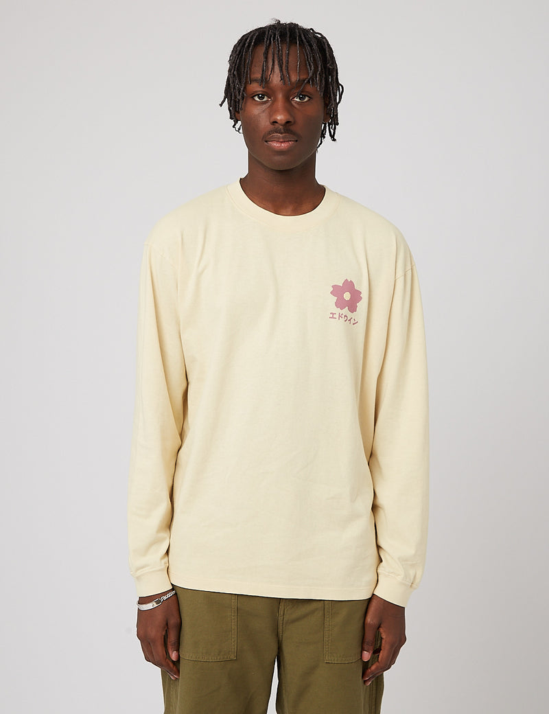 Edwin Hanadorobo IV Natural Long Sleeve T-Shirt - Aleppo Oak