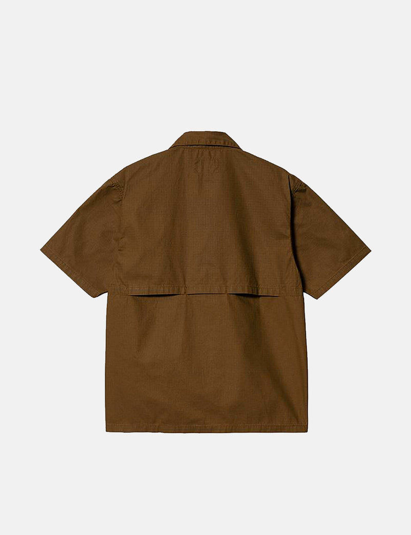 Carhartt-WIP Wynton Short Sleeve Shirt - Hamilton Brown/Hokkavodo